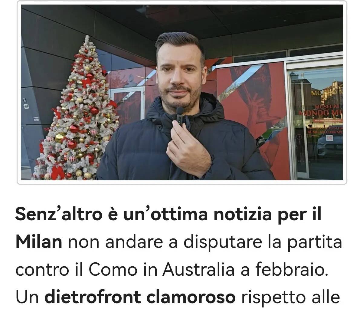 意甲知名评论员：菲尔克鲁格只是米兰的权宜之计，因为冬窗期预算有限，没钱投入